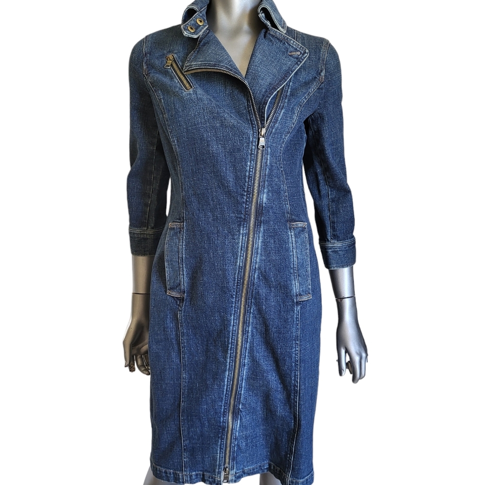 382. Ralph Lauren Long Denim Jean Coat - Size 6